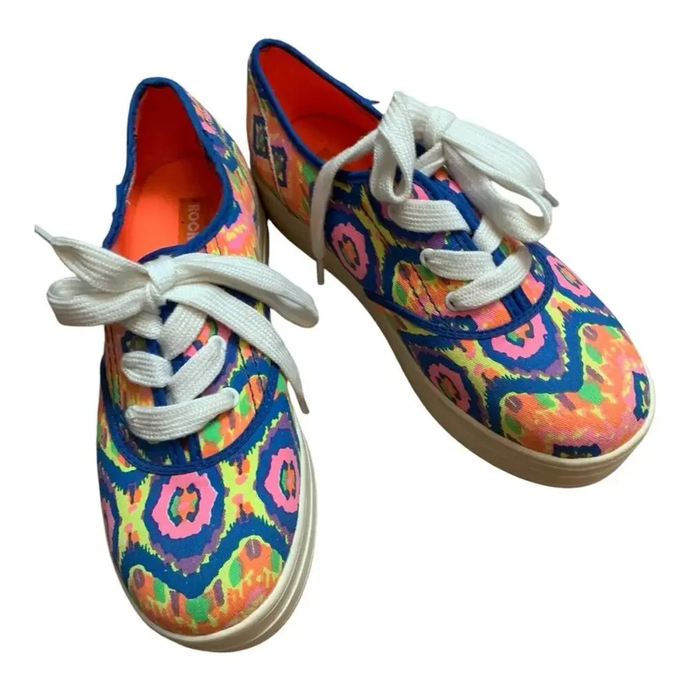 Rocket Dog women's size 8 electric boogie cotton platform sneakers